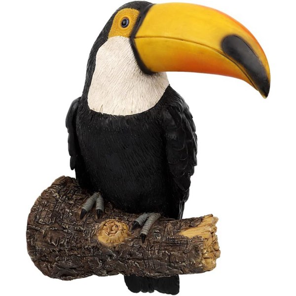 Resin Toucan Trädgårdsdekoration, Vårdekorationer Utomhus, Simul