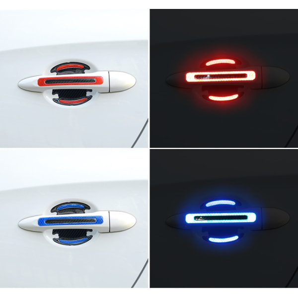 3D-reflekterande klistermärke för bildörrhandtag Dörrskålskydd Gu