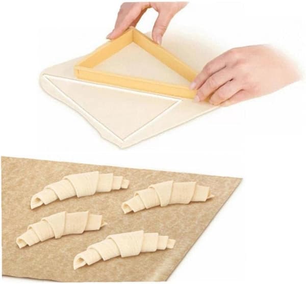 Plastik Croissant Cutter Brødform Dessert Stempel Rulle Maker