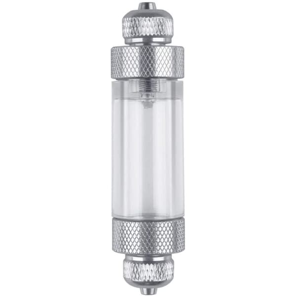 CO2-bubbelräknare, akvarietillbehör, akvarium CO2-regulator, backventil, bubbelräknare för akvarium CO2-mätning (silver)