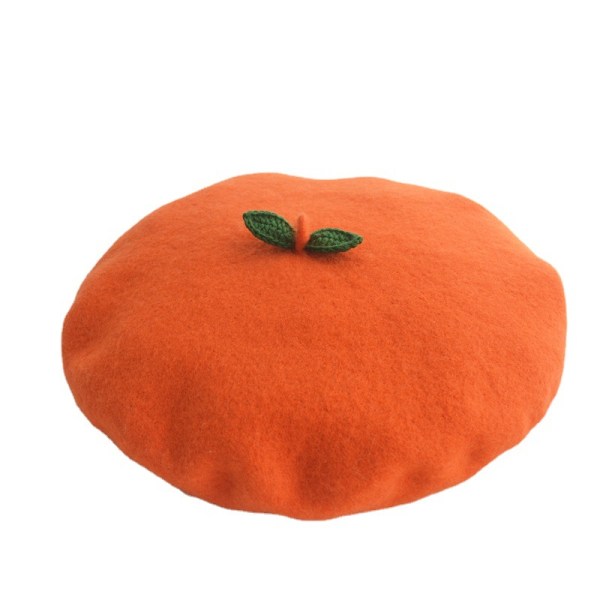 Håndlavet uld beret hat fransk stil nålefilt blomst beanies w