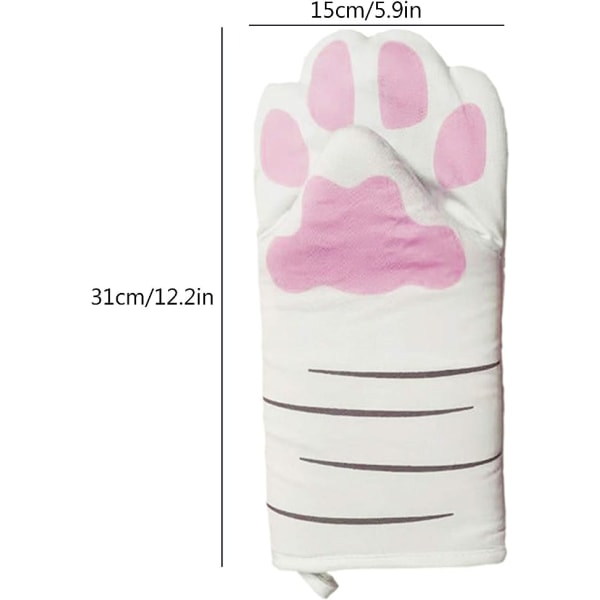 Kitchen Mitt Heat Resistant Up to 250℃ Non-slip Cat's Paw Non-Sli