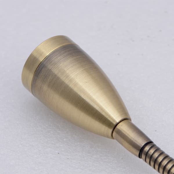 Fleksibel sengelampe med bryter, 1 LED 3 W, bronse