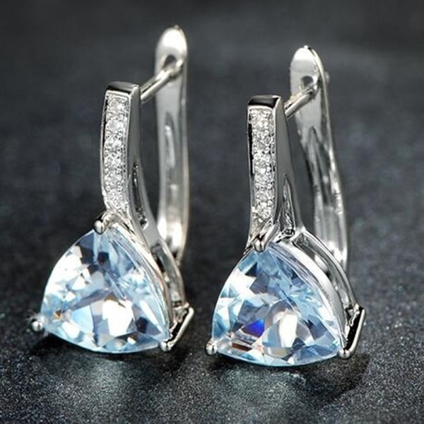 Silver Teardrop Leverback Earrings Birthstone Jewelry Gifts for W