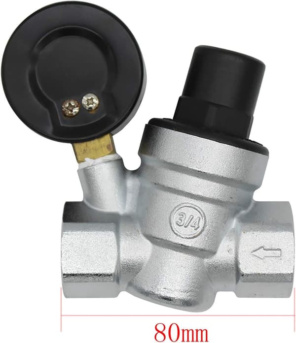 DN20 Vandtryksreducer 3/4 Tomme Vandtryksregulator med Måler
