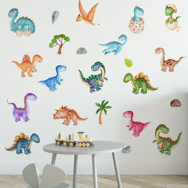 Et sæt miljøvenlige og allergivenlige wallstickers Blødt stof