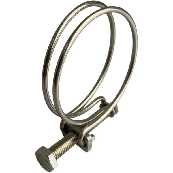 10 stk dobbeltråd slangeklemme i rustfritt stål dam slangeklemme 57mm