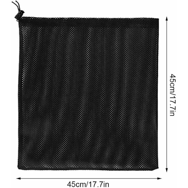 Pumpefilterpose med snøre, vandpumpefilterpose dam pumpefilterpose filternetpose tilbehør akvariefiltrering og udendørs pool 45x45cm