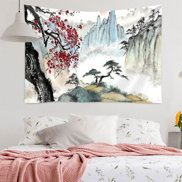 Japansk Gobelin, Kirsebærblomst Gobelin, Asiatisk Anime Vægtape
