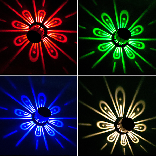 Sæt med 2 IP67 vandtætte RGB dekorative solcellelamper til have,