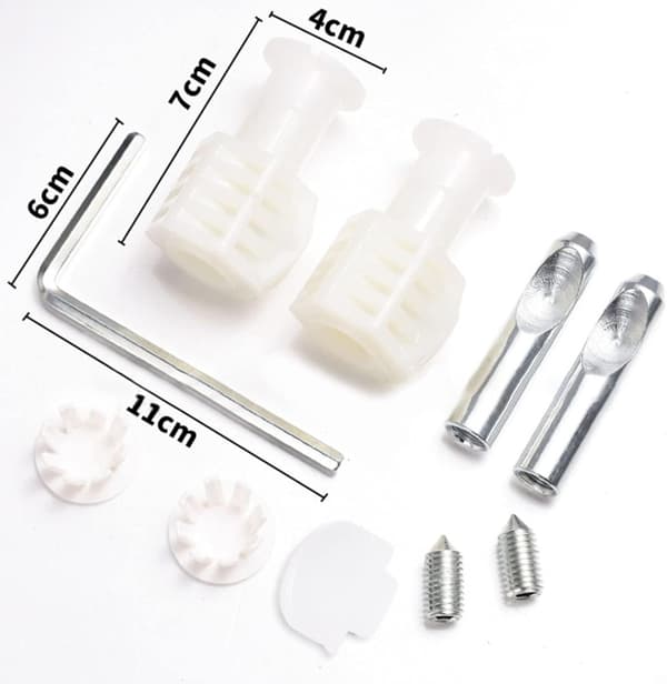 2-pack Vit Väggmonterade Toalettskruvkit