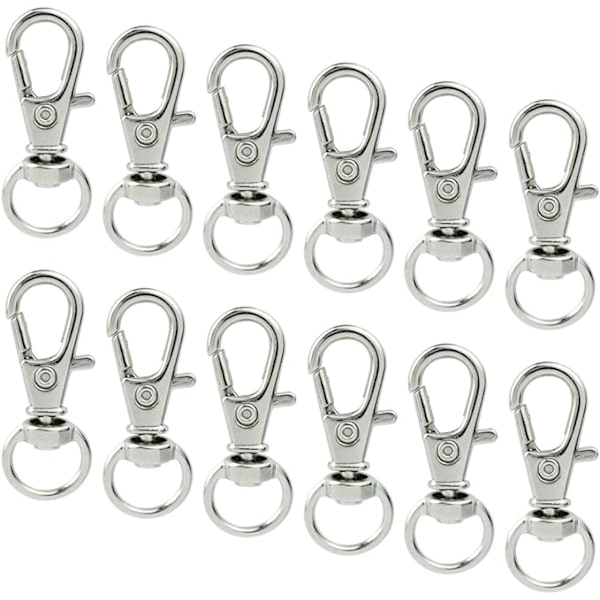 50 stk Swivel Clasp Lanyard Snap Hooks, Metall Swivel Lanyard Snap Hook Lobs