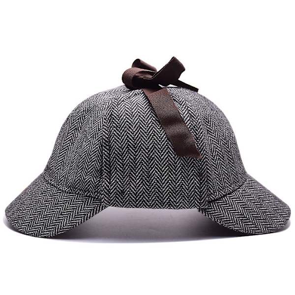 Hatt i ull tweed - grå