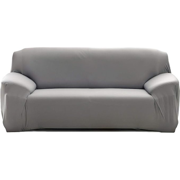 2-sits Stretch Sofföverdrag med Armstöd, Sofföverdrag (Grå, 2-sits)