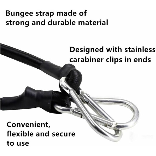 Bungees med krokar 3 storlekar Bungee Bungee med krokar Extra stark E