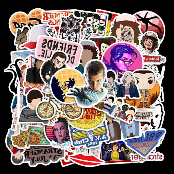 Hienoja tarroja! 50 pienen Stranger Things -tarran setti - HD ja