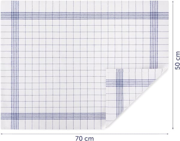 Kökhanddukar (5-pack) - 50 x 70 cm - Diskhandduk med krok - Bomull -