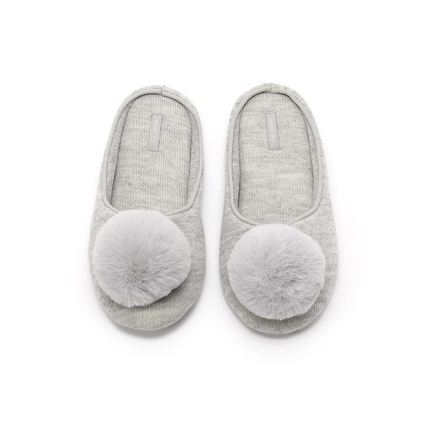 Dame Pom-Pom Dusksko, Slip-on Tøfler Myk Fleece