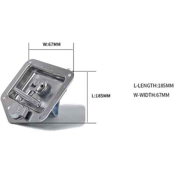 Formstøpt rustfritt stål tilhenger RV reise lås tyverisikker verktøykasse håndtak dør lås for campingvogn lastebil campingvogn patruljebil