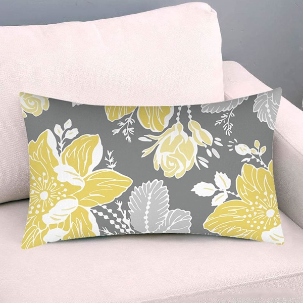 4 kuddfodral, blommigt örngott för soffa hem vardagsrum sovrum heminredning 30 x 50 cm (Daisy - 30X50)