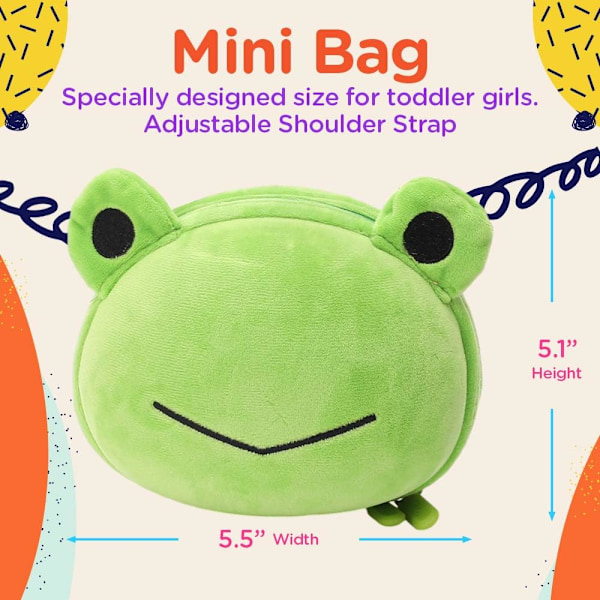 3D tecknad barn flickor plånbok för småbarn barn crossbody väskor (groda)