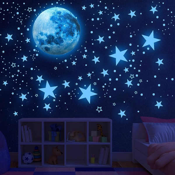 435st Glow in the Dark Stars Ceiling Moon And Luminous Stars Sti