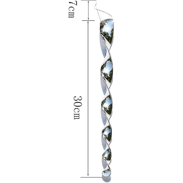 12 stk. Reflekterende vindspiral fugleskremmer Reflekterende fuglerepeller