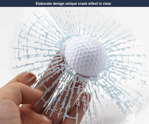 3D-simulaatio golf/baseball -murske lasiautoikkunatarra (golf)