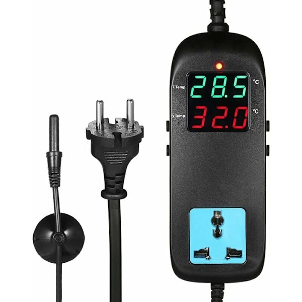 Mikrodatamaskin Digital Temperaturregulator - Elektronisk Termostat med LCD-Skjerm