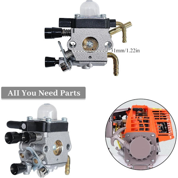 Förgasare för STIHL HS81 HS81R HS81RC HS81T HS86 HS86R HS86T Trimmer 4237