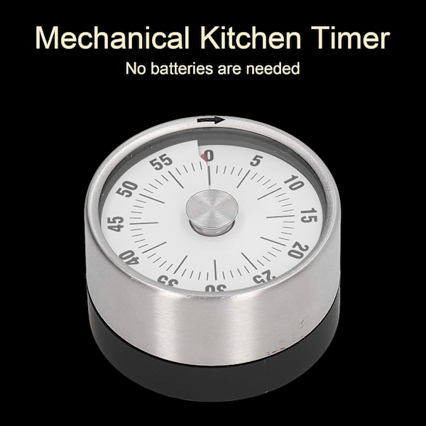 Mekanisk timer, magnetisk timer, 60 minutters nedtællingstimer med