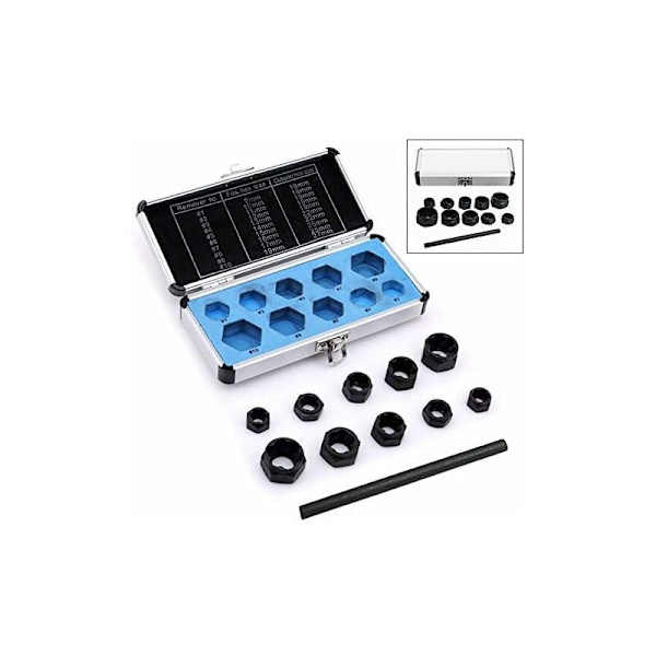 11-pakning 9-19 mm stikkontakter, skadet bolt mutter skruefjerner trekker Rem