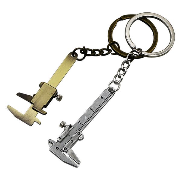 Mini Vernier Caliper Nøkkelring Bærbar Sink Legering Vernier Caliper