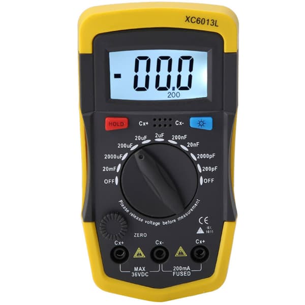 LCD Digital Kapasitansmåler Kondensatortester mF uF Kretsmåler