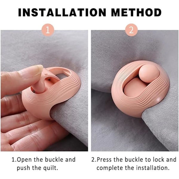 12 Stycken Täcke Fästklämmor Nållösa Täcke Grippers Täcke Hållare Klämma för Täcken, Lakan, Handdukar