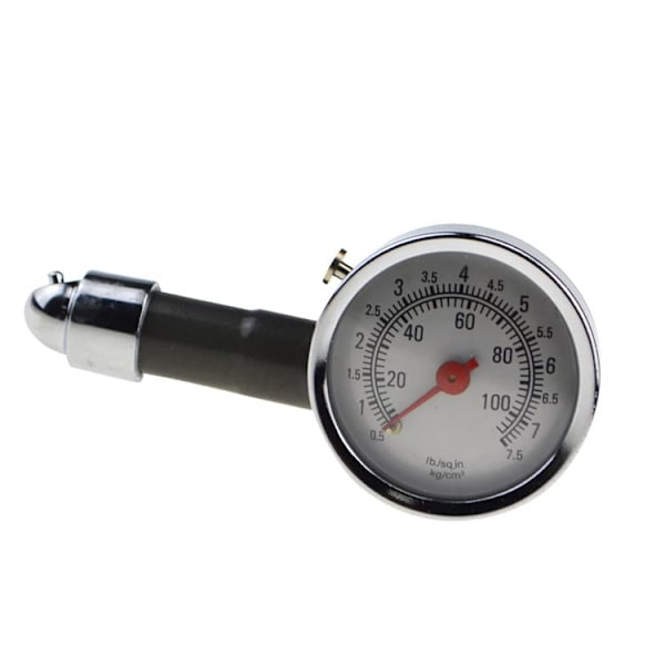 Dekktrykksmåler - Manometer - 7,5 Bar - Dekktrykks Tester - 0-100 Psi - For Bil, Sykkel og Motorsykkel