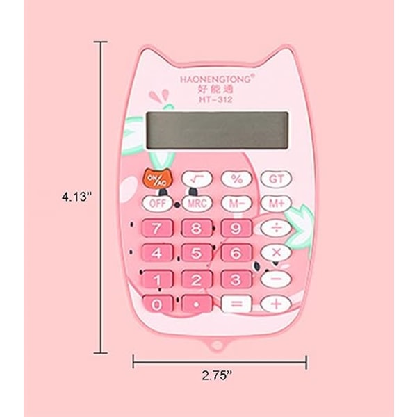 Kawaii bærbar kalkulator Cute Cat Mini Student Kalkulator for