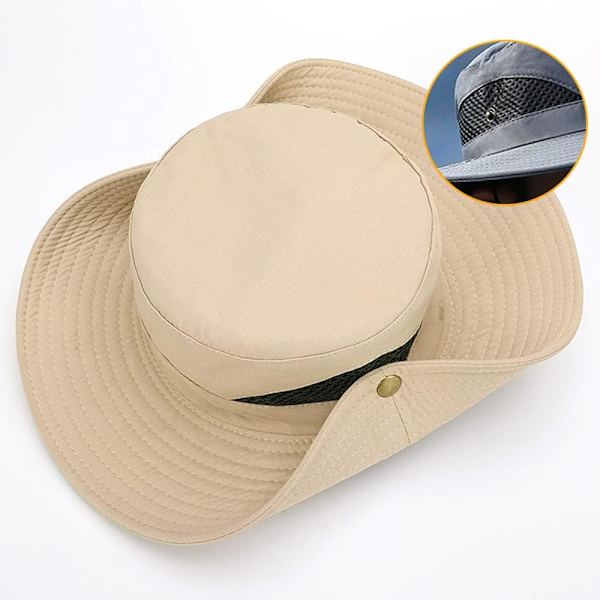 Solhatt, Fiskehatt Unisex Vuxen Bred Brätte Hatt Utomhus Safari Ca
