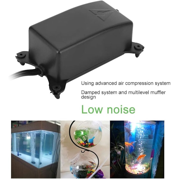 2W Akvarie Luftpumpe, Akvarie Iltpumpe, EU Stik