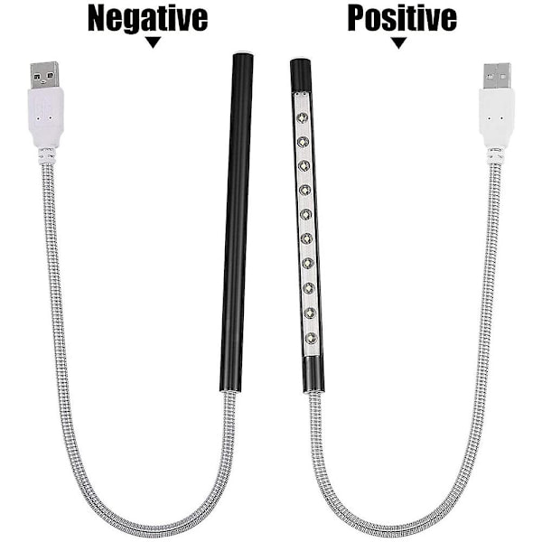 Let Laptop Lampe Usb Led 5v 1w 10 Led Lang Svanehals Touch Dimmer
