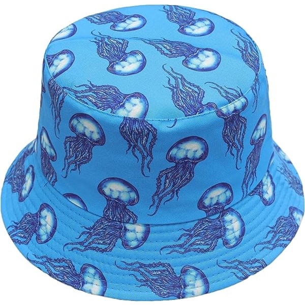 Unisex Cute Unique Print Travel Bucket Hat Summer Fisherman Cap b