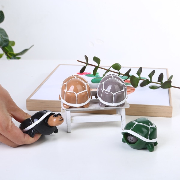 4 stk. bløde skildpadde-stressbolde, dyr, stressaflastning, skildpadde, plast, skildpadde-figurer, legetøj til børn