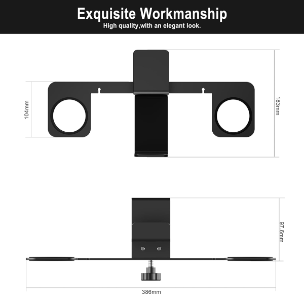 VR-headsetstativ, VR-hengende headset-skjermholder Headset-holder og kontrollermontering Stasjon Metall Oppbevaringskrok Kompatibel med Oculus Quest 2/Quest/Rift S, HTC Vive Pro, PSVR 2