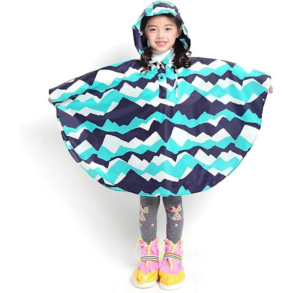 Barn Poncho Regnrock Lätt Regnrock Barn Poncho Pojkar Flickor 4-7 År