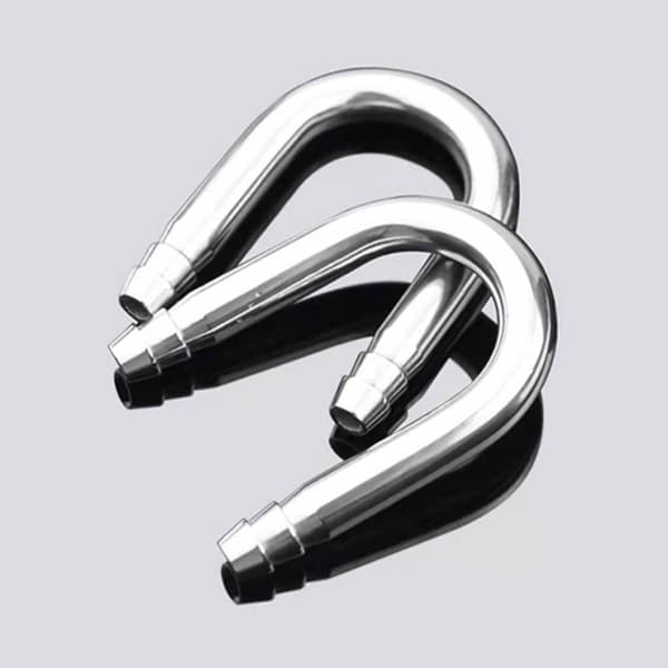 2 st akvarium U-formad armbåge rostfritt stål slang syrepump CO2