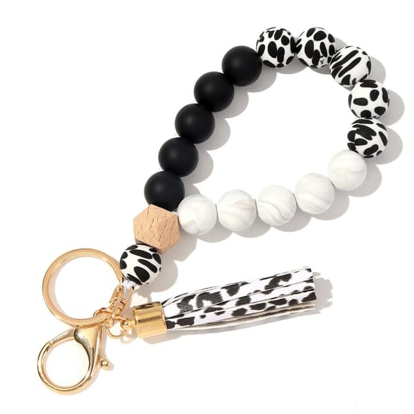 3-pack silikonpärlat armband nyckelring
