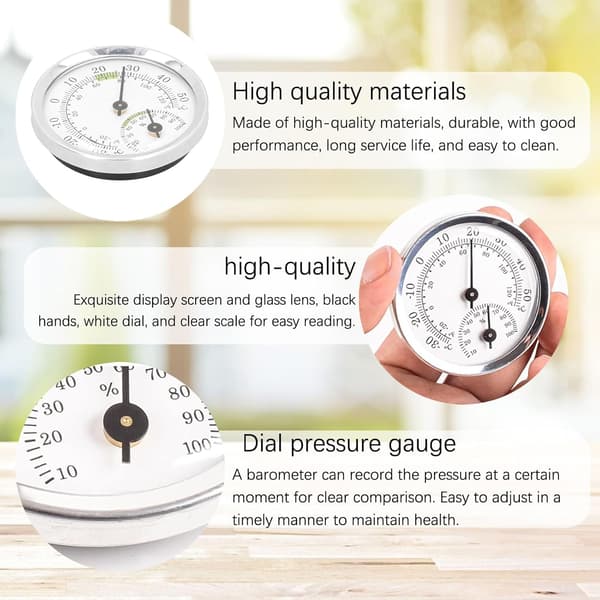Hygrometer Termometer, Indendørs og Udendørs Termometer, Fugtighedssensor, Indendørs Hygrometer, Analog Hygrometer, Hygrometer Termometer, Batterifri,