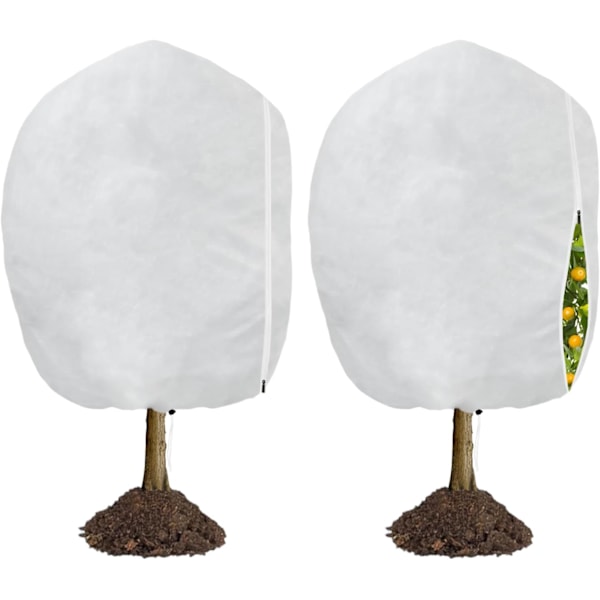 Sett med 2 vinterdekker for utendørs planter, vinterdekke for planter, vinterdekke 240 x 200 cm, vinterpresenning plantebeskyttelse for oliventre palmetre L