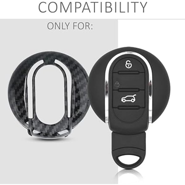 Auton avaimen lisävarusteet yhteensopivat Mini Smart Key 3 painikkeen kanssa - Carbon Blac