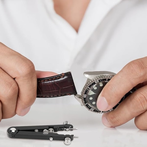 V-formad klockarmbandsfjäderstångstång, verktyg för justering och underhåll av klockarmband, kompakt design i legerat stål för klockor, 102*39*12MM